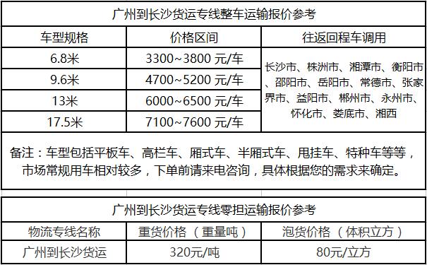 成都到长沙运输专线整车零担价格报价