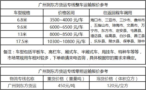 成都到东方运输专线整车零担价格报价